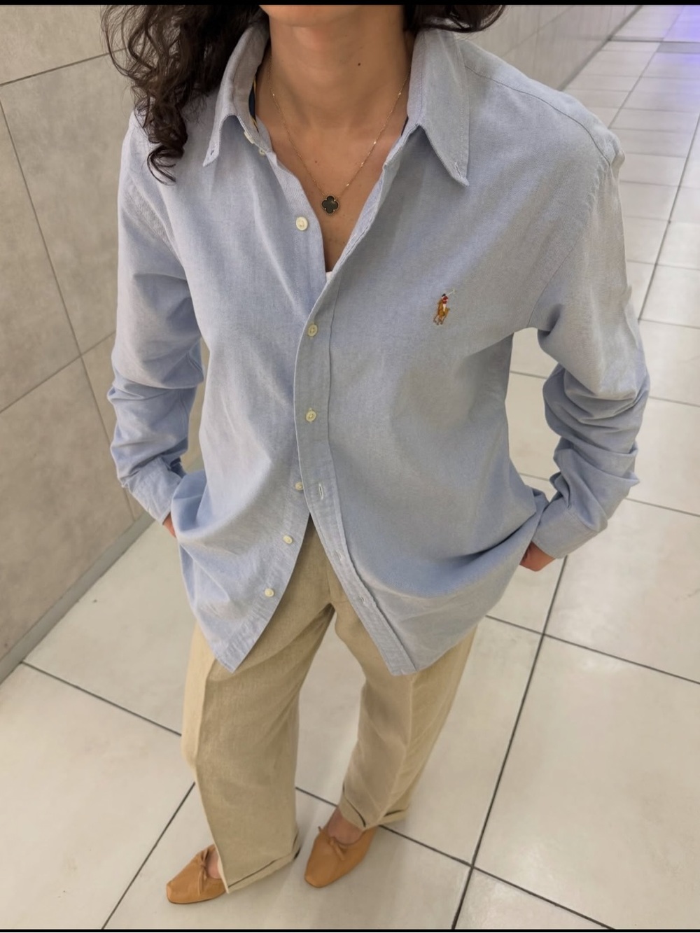 Polo Ralph Lauren Gray Button Up Shirt Size Small - Picture 3 of 11